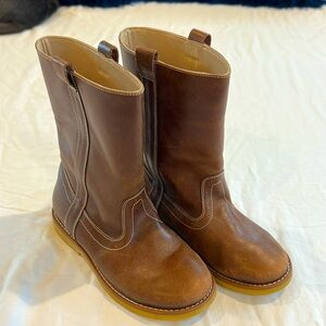 Elephantito Little Girl Brown Leather Boots Size 13